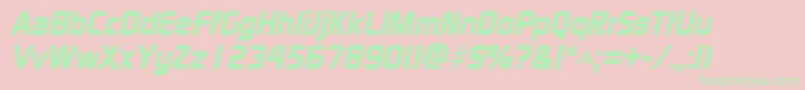 ModaerneheavyItalic Font – Green Fonts on Pink Background