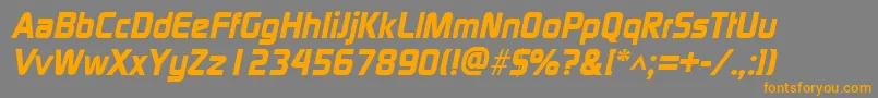 ModaerneheavyItalic Font – Orange Fonts on Gray Background