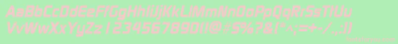 ModaerneheavyItalic Font – Pink Fonts on Green Background