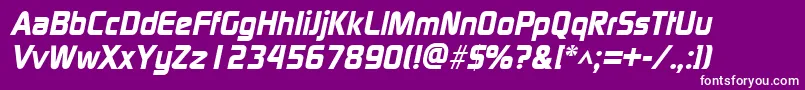 フォントModaerneheavyItalic – 紫の背景に白い文字