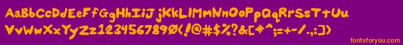 Unsplats Font – Orange Fonts on Purple Background