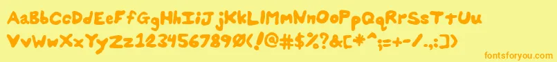 Unsplats Font – Orange Fonts on Yellow Background