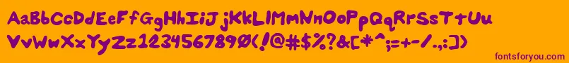 Шрифт Unsplats – фиолетовые шрифты на оранжевом фоне