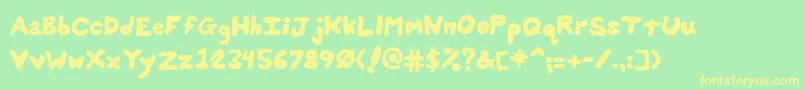 Unsplats Font – Yellow Fonts on Green Background