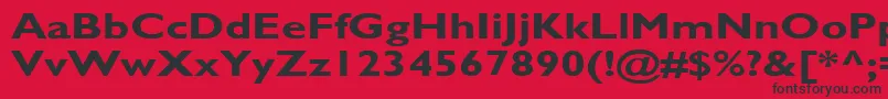 Quarter1 Font – Black Fonts on Red Background