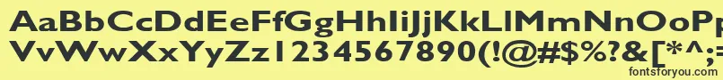 Quarter1 Font – Black Fonts on Yellow Background