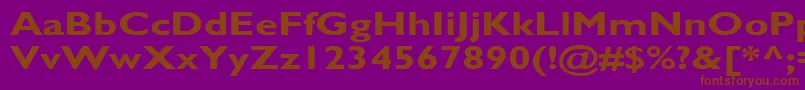 Quarter1 Font – Brown Fonts on Purple Background