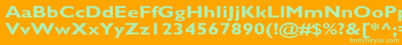 Quarter1 Font – Green Fonts on Orange Background