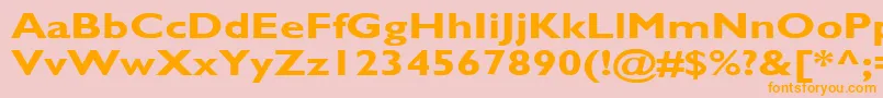 Quarter1 Font – Orange Fonts on Pink Background