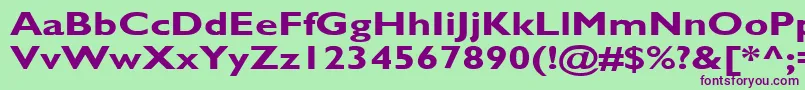 Quarter1 Font – Purple Fonts on Green Background
