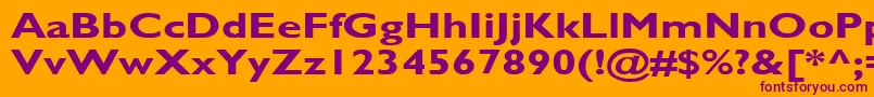 Quarter1 Font – Purple Fonts on Orange Background