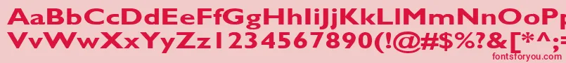 Quarter1 Font – Red Fonts on Pink Background