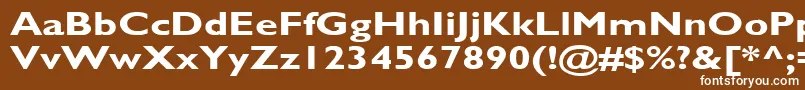 Quarter1 Font – White Fonts on Brown Background