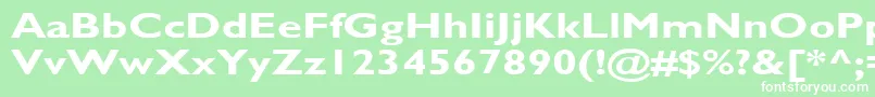 Quarter1 Font – White Fonts on Green Background