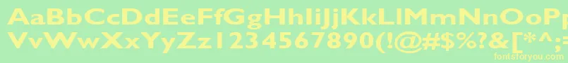 Quarter1 Font – Yellow Fonts on Green Background