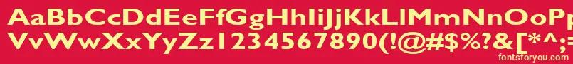 Quarter1 Font – Yellow Fonts on Red Background