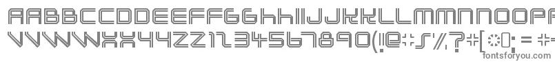 LunasolRegular-fontti – harmaat kirjasimet valkoisella taustalla