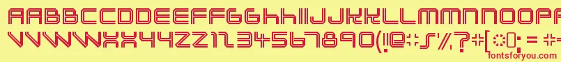 LunasolRegular Font – Red Fonts on Yellow Background