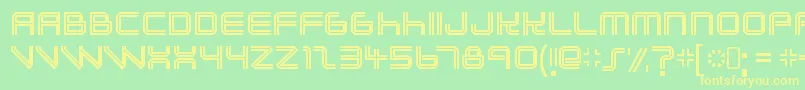 LunasolRegular Font – Yellow Fonts on Green Background