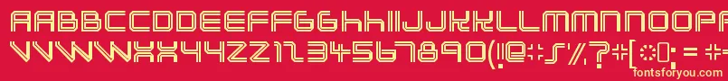フォントLunasolRegular – 黄色の文字、赤い背景