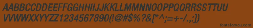 フォントKelpoticoItalic – 黒い文字が茶色の背景にあります