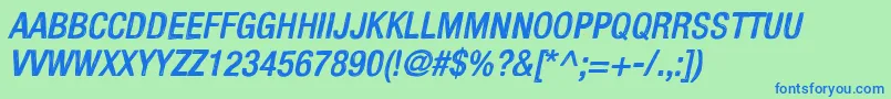 Шрифт KelpoticoItalic – синие шрифты на зелёном фоне