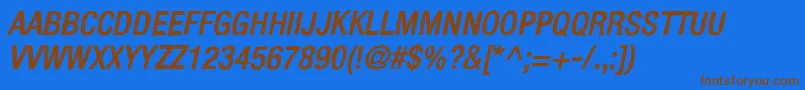 KelpoticoItalic Font – Brown Fonts on Blue Background