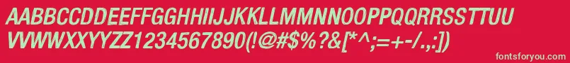 KelpoticoItalic Font – Green Fonts on Red Background