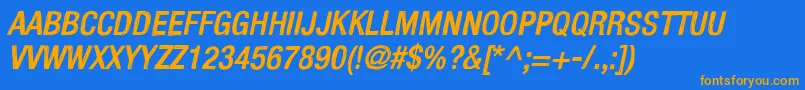 KelpoticoItalic Font – Orange Fonts on Blue Background