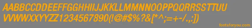 KelpoticoItalic-Schriftart – Orangefarbene Schriften auf grauem Hintergrund