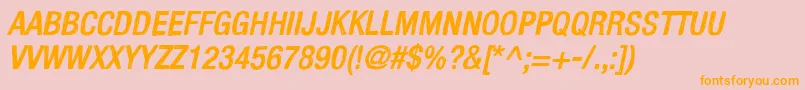 Шрифт KelpoticoItalic – оранжевые шрифты на розовом фоне