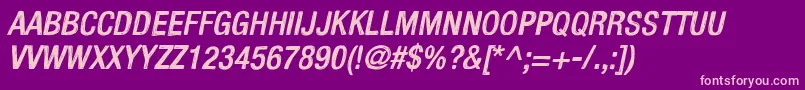 Шрифт KelpoticoItalic – розовые шрифты на фиолетовом фоне