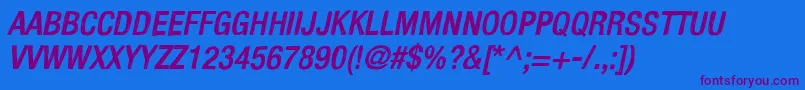 KelpoticoItalic-Schriftart – Violette Schriften auf blauem Hintergrund