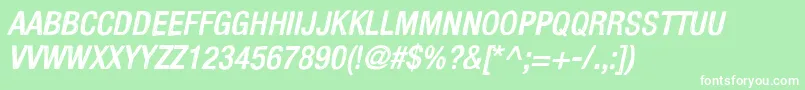 フォントKelpoticoItalic – 緑の背景に白い文字