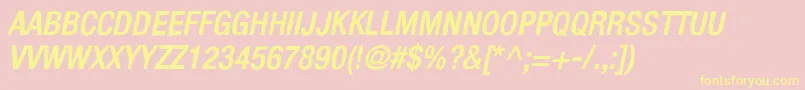KelpoticoItalic Font – Yellow Fonts on Pink Background