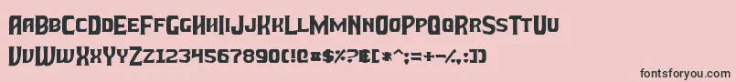 BattleBeastsNormal Font – Black Fonts on Pink Background