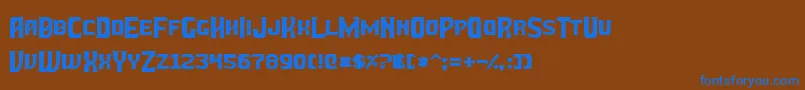 BattleBeastsNormal Font – Blue Fonts on Brown Background