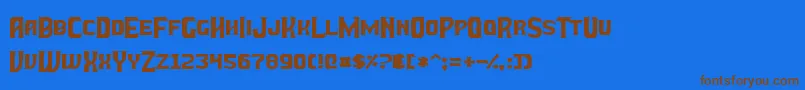 BattleBeastsNormal Font – Brown Fonts on Blue Background