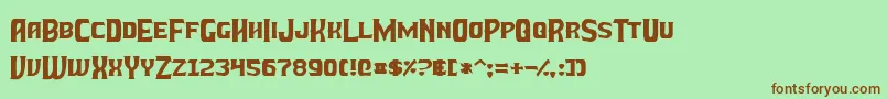 BattleBeastsNormal Font – Brown Fonts on Green Background