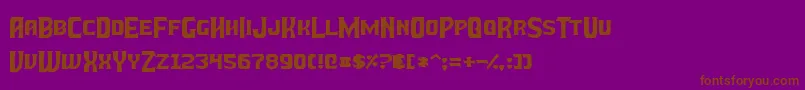 Fonte BattleBeastsNormal – fontes marrons em um fundo roxo