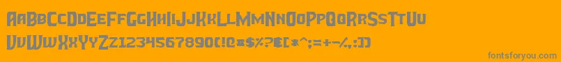 BattleBeastsNormal Font – Gray Fonts on Orange Background