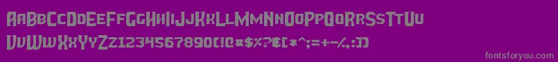 BattleBeastsNormal Font – Gray Fonts on Purple Background