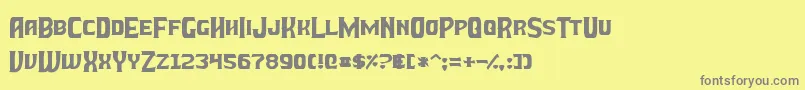 BattleBeastsNormal Font – Gray Fonts on Yellow Background