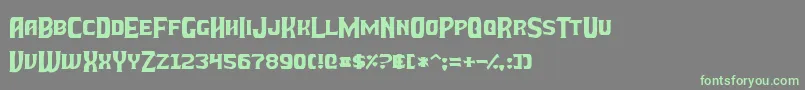 BattleBeastsNormal Font – Green Fonts on Gray Background