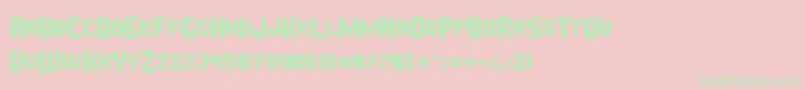 BattleBeastsNormal Font – Green Fonts on Pink Background