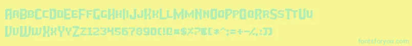 fuente BattleBeastsNormal – Fuentes Verdes Sobre Fondo Amarillo