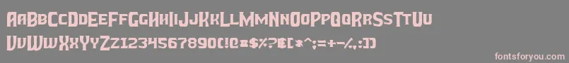 BattleBeastsNormal Font – Pink Fonts on Gray Background