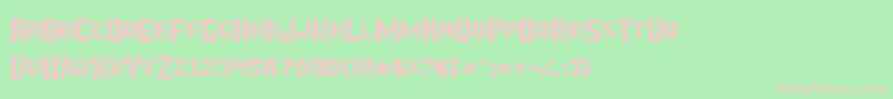 BattleBeastsNormal Font – Pink Fonts on Green Background