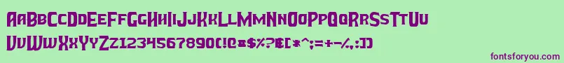 BattleBeastsNormal Font – Purple Fonts on Green Background