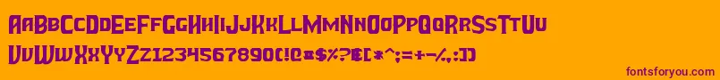 BattleBeastsNormal Font – Purple Fonts on Orange Background